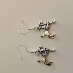 Afghan Hound Earrings 925S Post ER